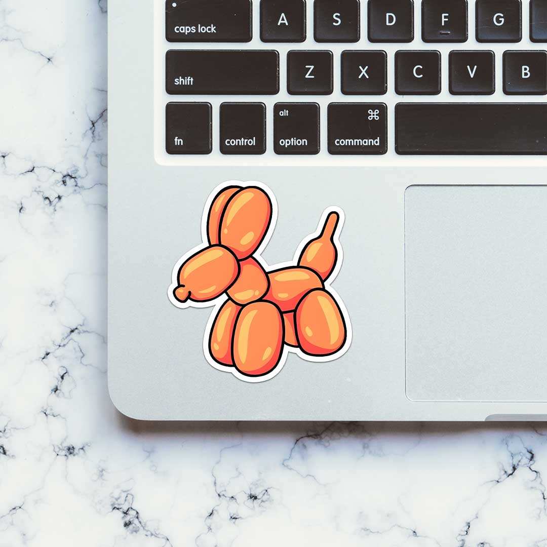 Balloon Dog Sticker waterproof vinyl decal for laptop, bike, car & bottle