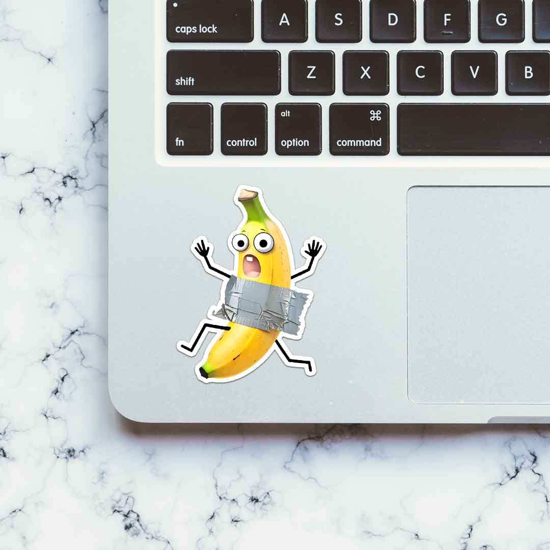 Banana Sticker waterproof vinyl decal for laptop, bike, car & bottle