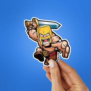 BARBARIAN Sticker waterproof vinyl decal for laptop, bike, car & bottle