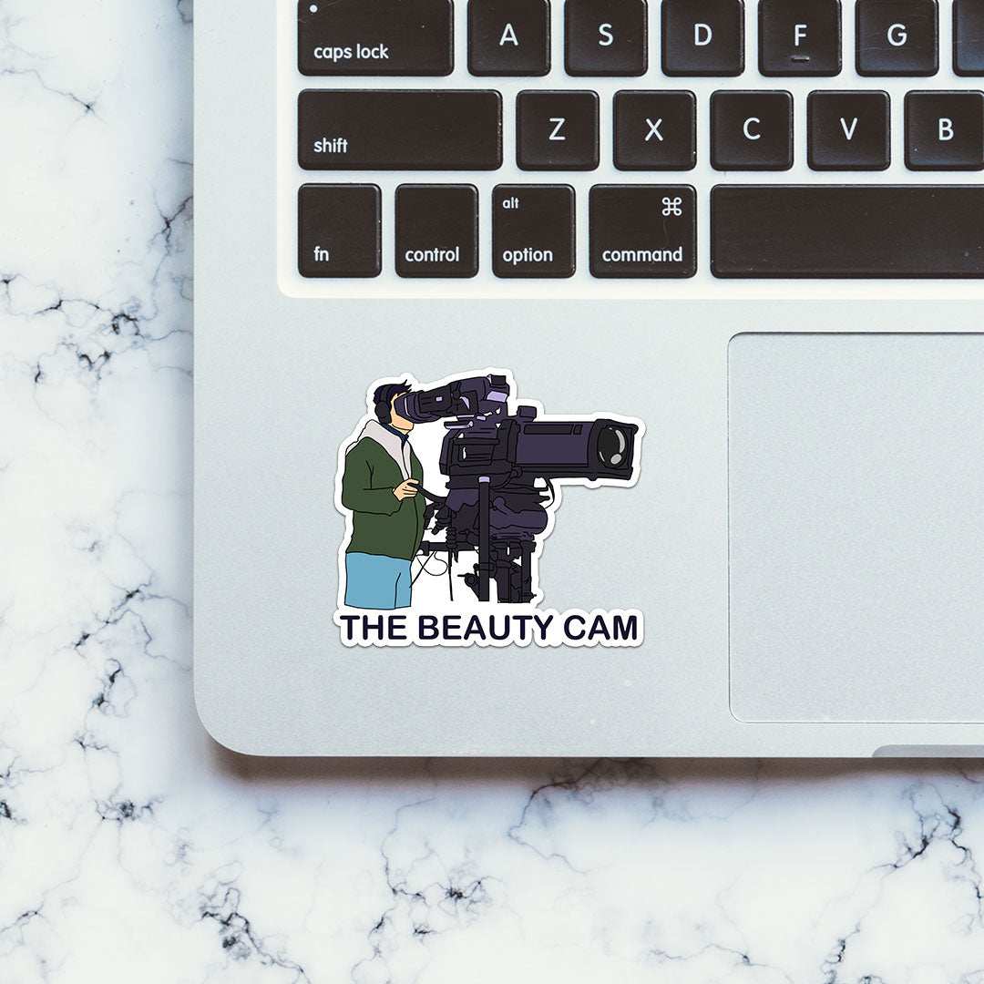 Beauty cam Sticker waterproof vinyl decal for laptop, bike, car & bottle