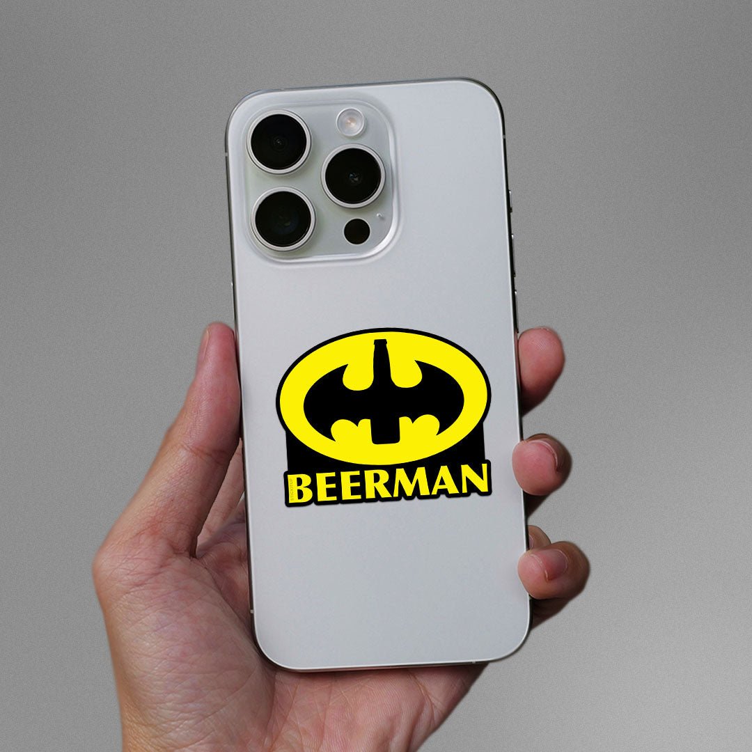 Beerman Sticker waterproof vinyl decal for laptop, bike, car & bottle