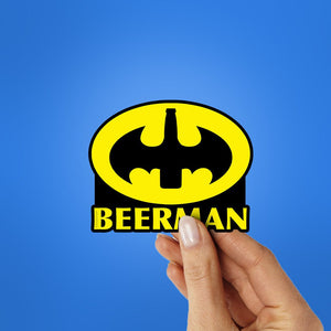 Beerman Sticker waterproof vinyl decal for laptop, bike, car & bottle