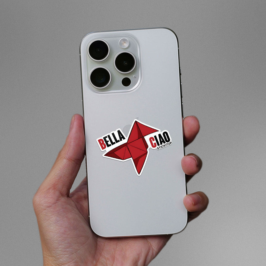 BELLA CIAO Sticker waterproof vinyl decal for laptop, bike, car & bottle
