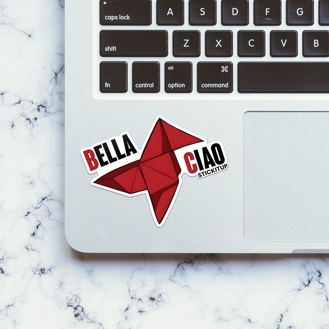 BELLA CIAO Sticker waterproof vinyl decal for laptop, bike, car & bottle