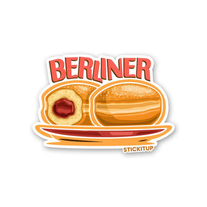 BERLINER Sticker waterproof vinyl decal for laptop, bike, car & bottle