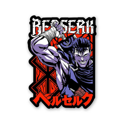 Berserk Sticker waterproof vinyl decal for laptop, bike, car & bottle