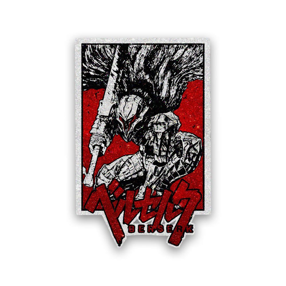 Berserker Black Glitter Sticker - Glitter Stickers | STICK IT UP