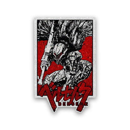 Berserker Black Glitter Sticker waterproof vinyl decal for laptop, bike, car & bottle