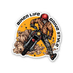 Biker Life Drive Style Sticker waterproof vinyl decal for laptop, bike, car & bottle