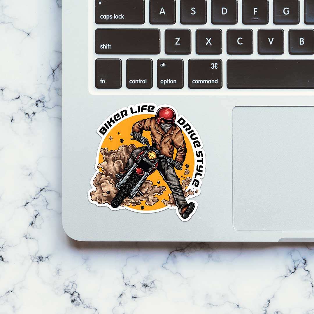 Biker Life Drive Style Sticker - STICK IT UP