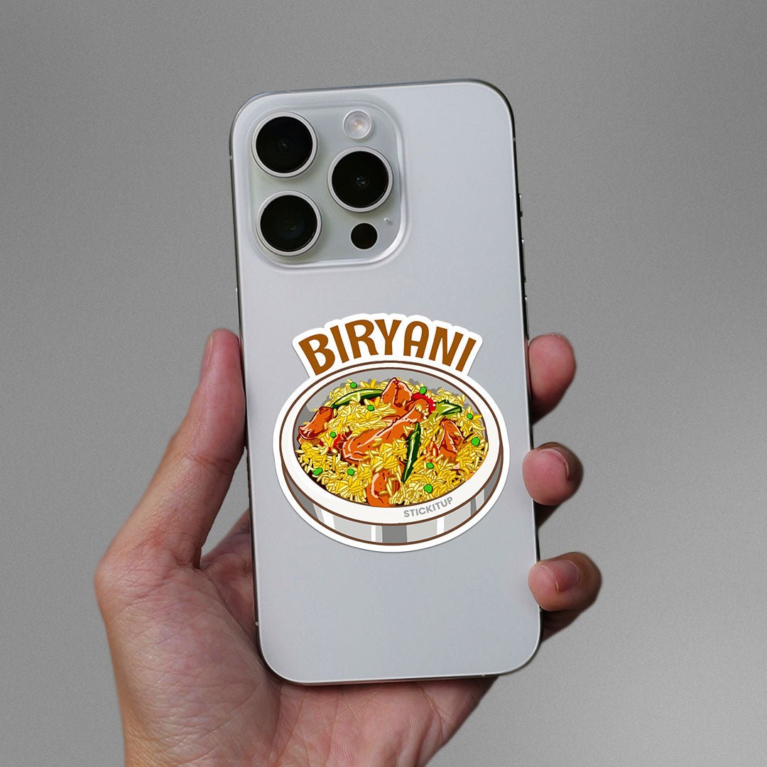 BIRYANI Sticker waterproof vinyl decal for laptop, bike, car & bottle