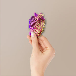 Bizarre Menacing Pose Holographic Stickers - Holographic stickers | STICK IT UP