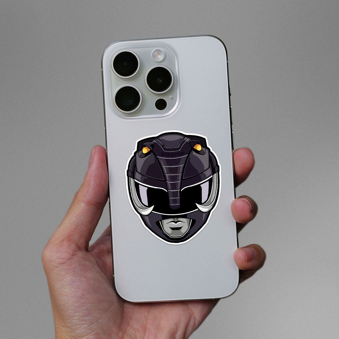 Black Ranger Sticker waterproof vinyl decal for laptop, bike, car & bottle