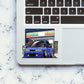 Blue Car Sticker waterproof vinyl decal for laptop, bike, car & bottle
