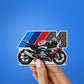 Blue Red Sportbike Glitter Sticker