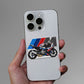 Blue Red Sportbike Glitter Sticker