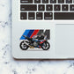Blue Red Sportbike Glitter Sticker