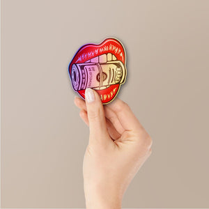 Bold Lips Holographic Stickers - Holographic stickers | STICK IT UP