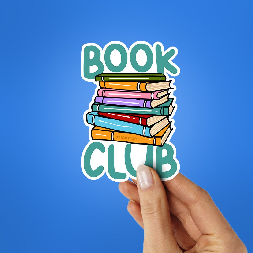 Book Club Sticker waterproof vinyl decal for laptop, bike, car & bottle