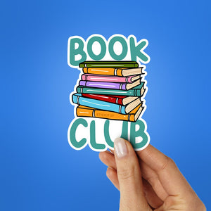 Book Club Sticker waterproof vinyl decal for laptop, bike, car & bottle