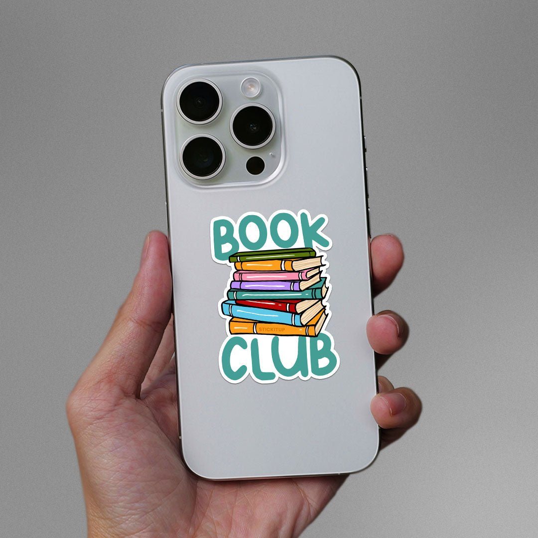 Book Club Sticker waterproof vinyl decal for laptop, bike, car & bottle