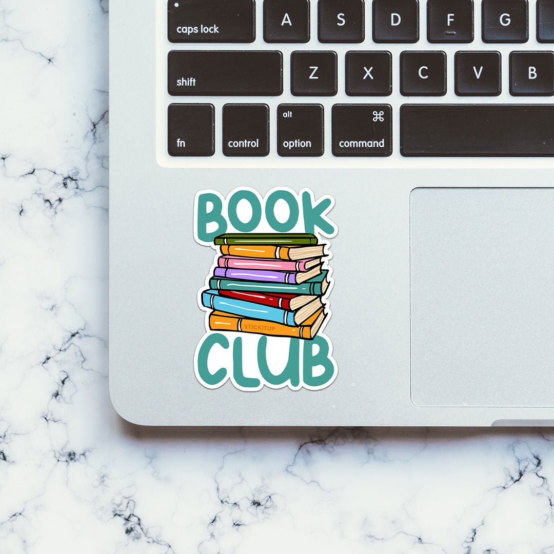 Book Club Sticker waterproof vinyl decal for laptop, bike, car & bottle