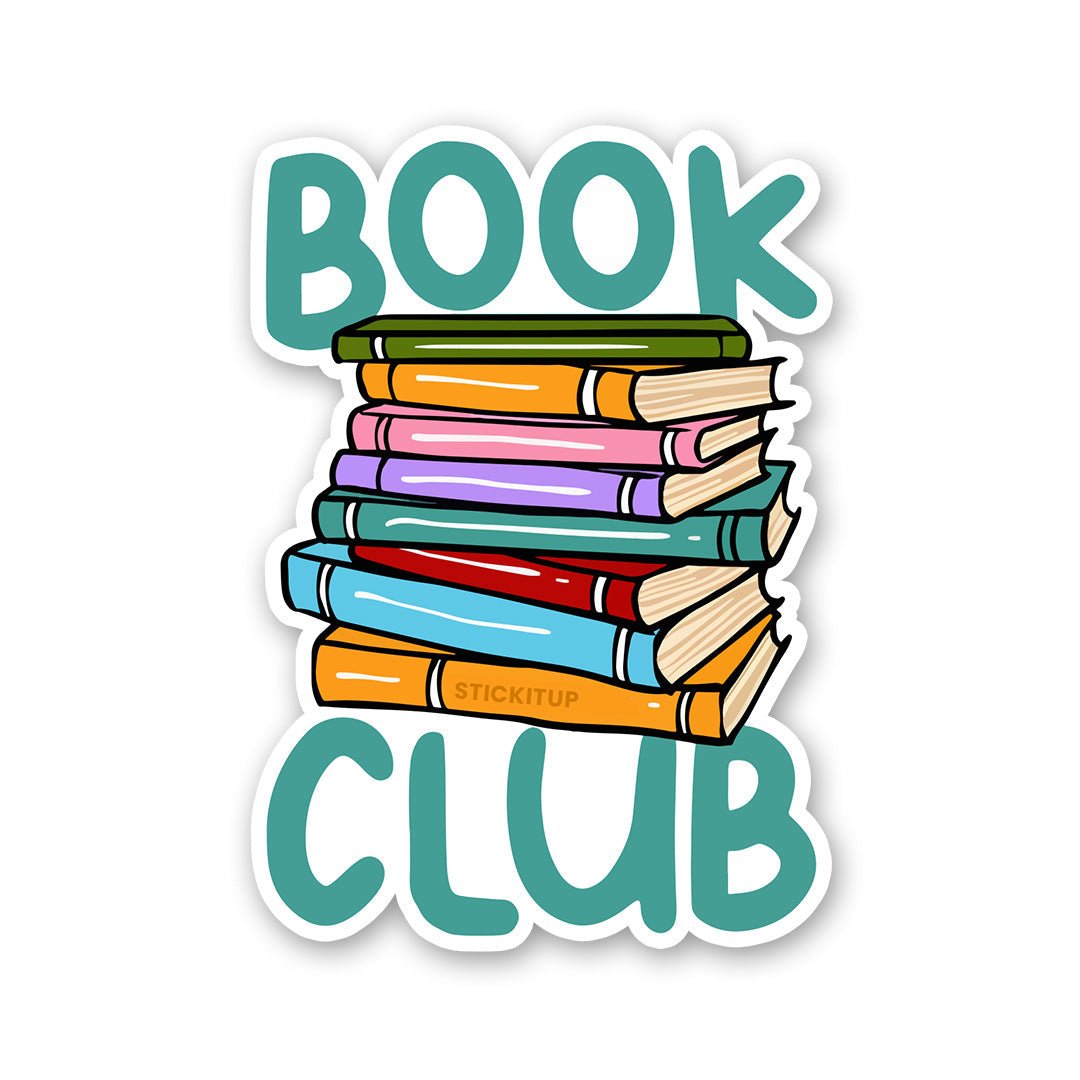 Book Club Sticker waterproof vinyl decal for laptop, bike, car & bottle