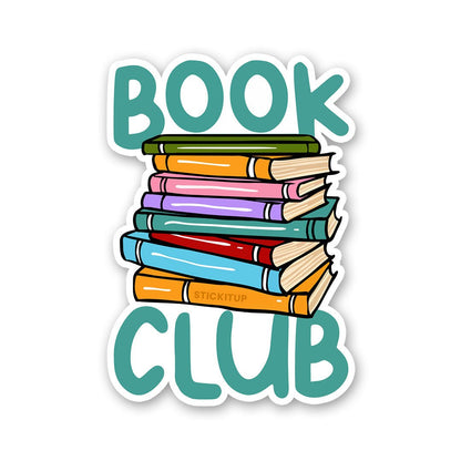 Book Club Sticker waterproof vinyl decal for laptop, bike, car & bottle