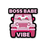 Boss Babe Vibe Sticker waterproof vinyl decal for laptop, bike, car & bottle