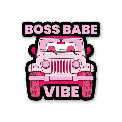 Boss Babe Vibe Sticker waterproof vinyl decal for laptop, bike, car & bottle