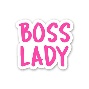 Boss Lady Sticker waterproof vinyl decal for laptop, bike, car & bottle