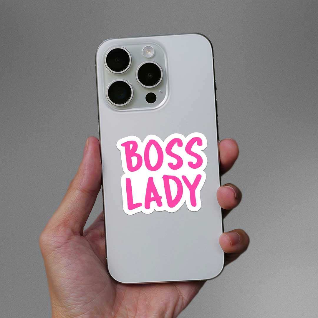 Boss Lady Sticker waterproof vinyl decal for laptop, bike, car & bottle