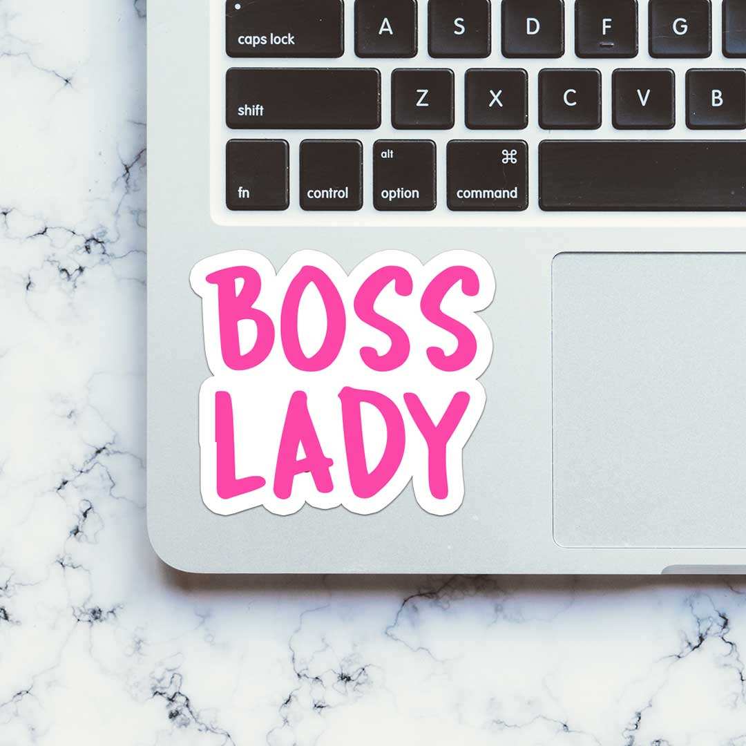 Boss Lady Sticker waterproof vinyl decal for laptop, bike, car & bottle