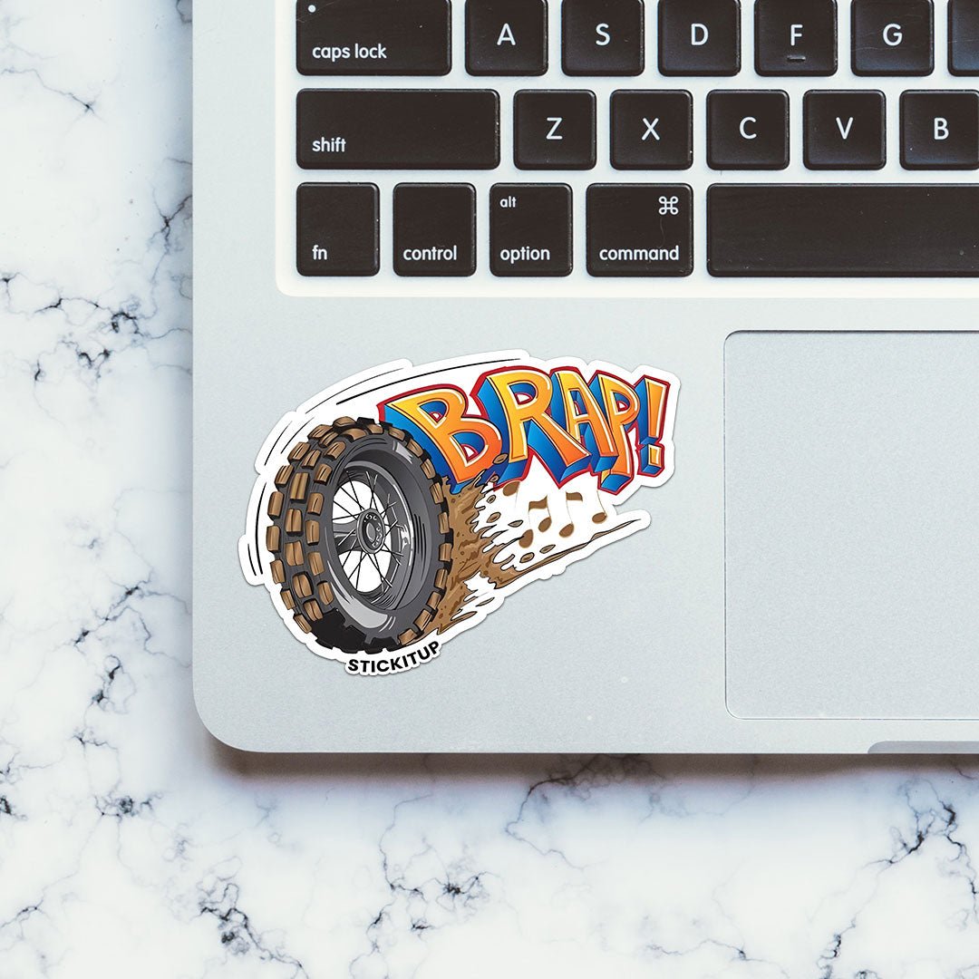 BRAP Sticker waterproof vinyl decal for laptop, bike, car & bottle