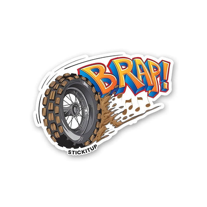 BRAP Sticker waterproof vinyl decal for laptop, bike, car & bottle