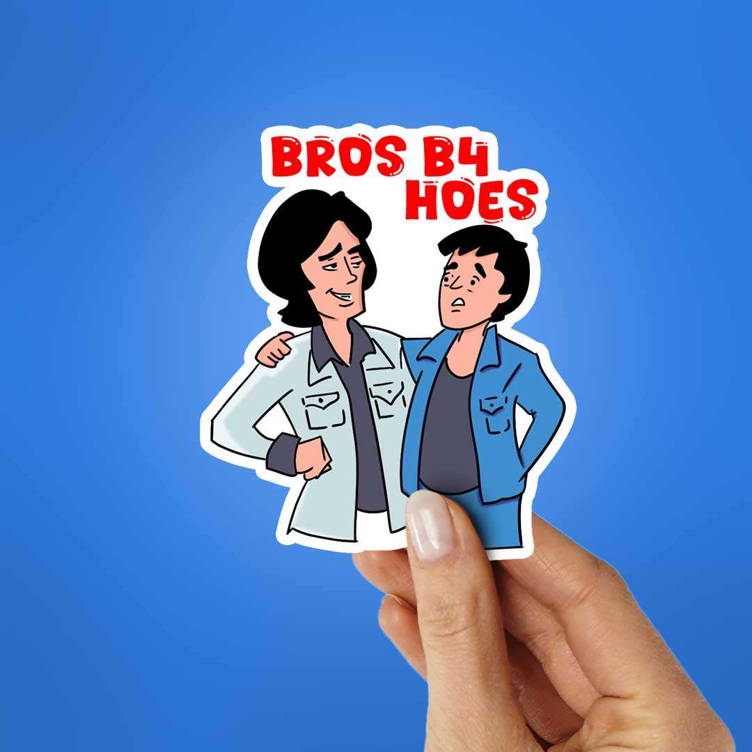Bros B4 Hoes Sticker waterproof vinyl decal for laptop, bike, car & bottle