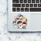 BTS Chibi 2.0 Sticker waterproof vinyl decal for laptop, bike, car & bottle