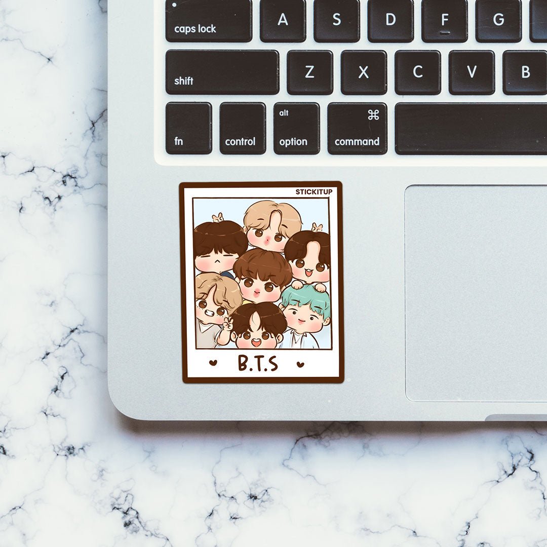 BTS Frame Sticker waterproof vinyl decal for laptop, bike, car & bottle