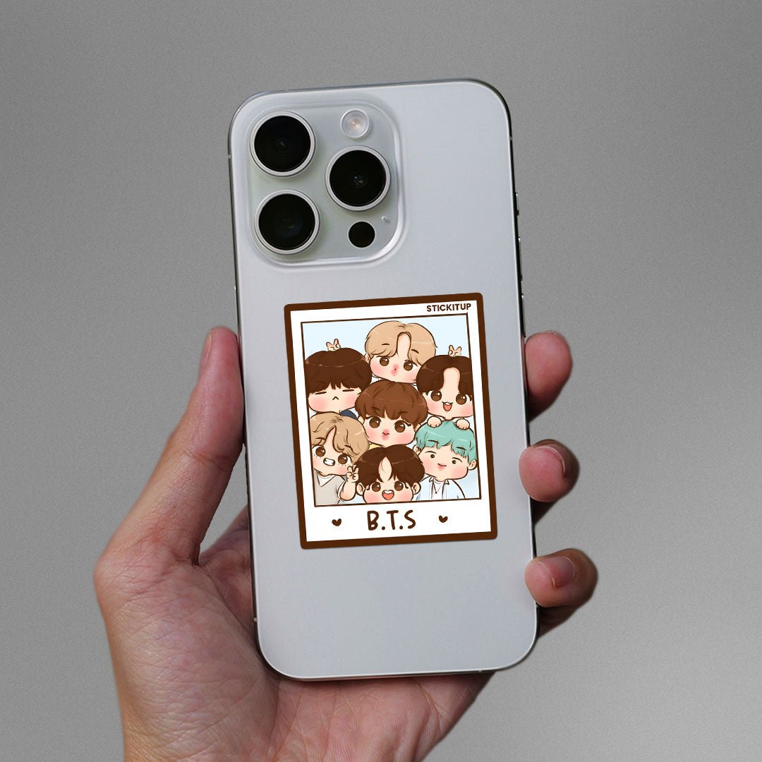BTS Frame Sticker waterproof vinyl decal for laptop, bike, car & bottle