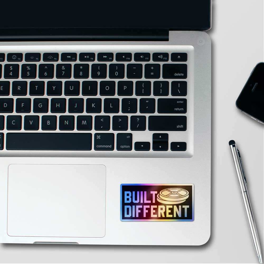 Build Different Holographic Sticker waterproof vinyl decal for laptop, bike, car & bottle