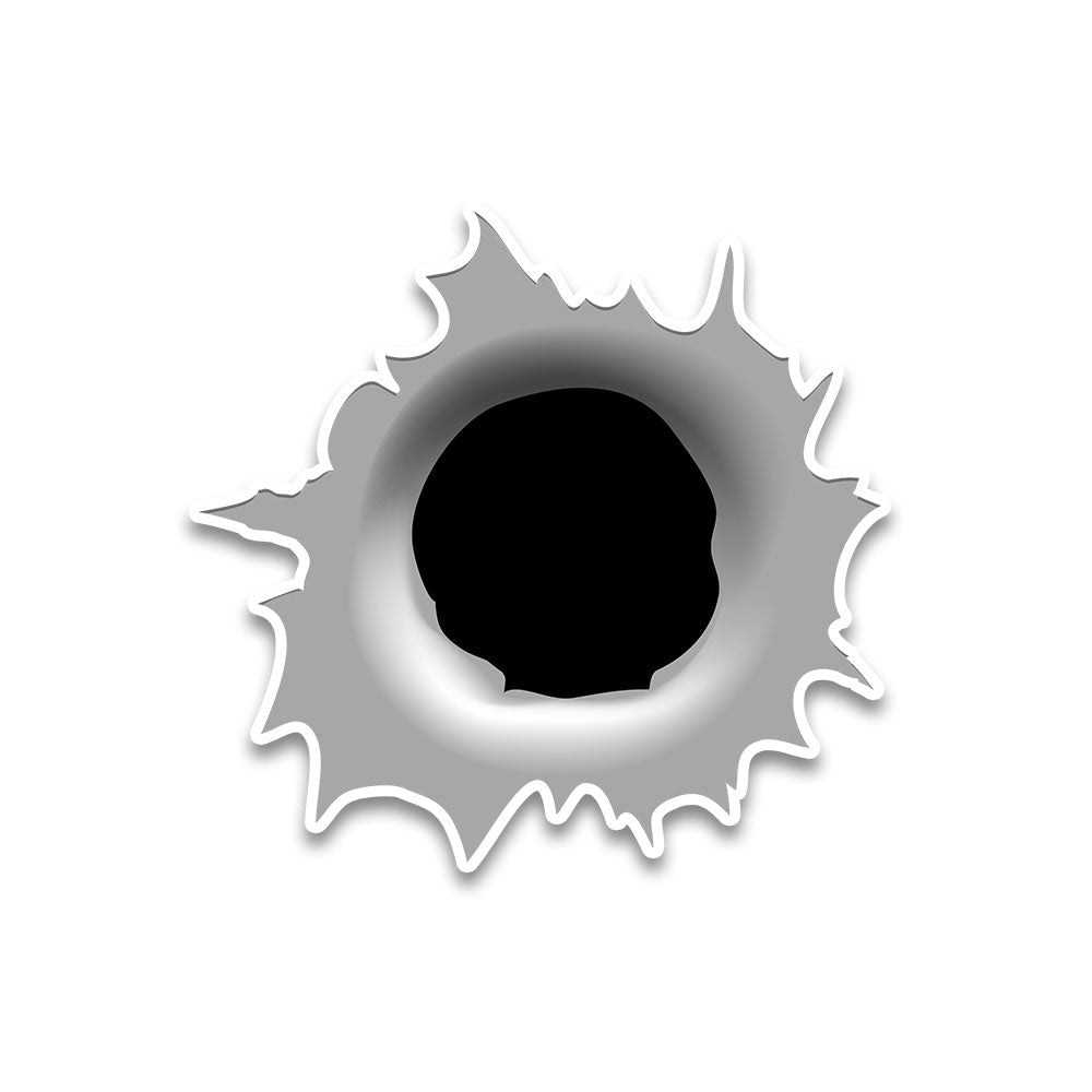Bullet Hole Bumper Sticker - STICK IT UP