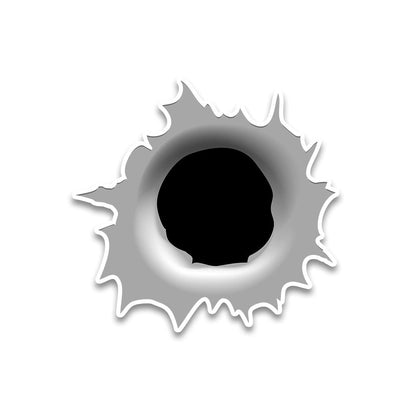 Bullet Hole Bumper Sticker - STICK IT UP