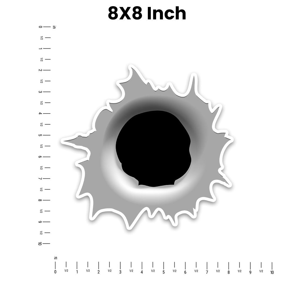 Bullet Hole Bumper Sticker - STICK IT UP