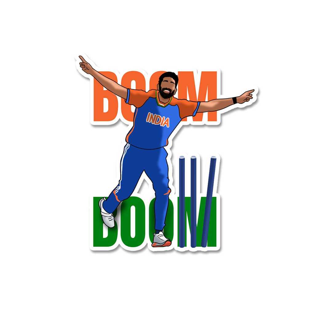 Bumrah Sticker waterproof vinyl decal for laptop, bike, car & bottle