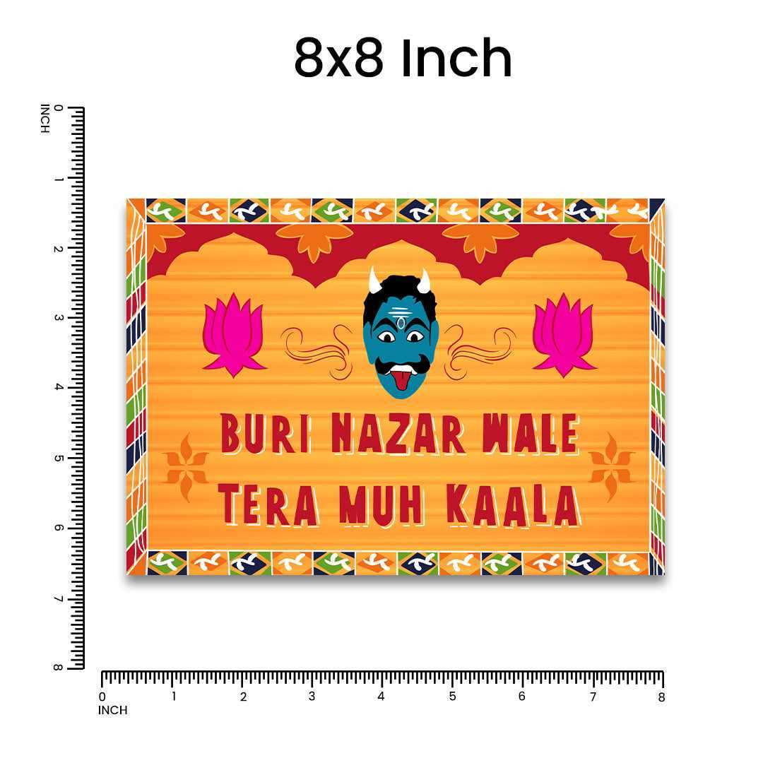Buri Nazar Wale Tera Muh Kaala Bumper Sticker waterproof vinyl decal for laptop, bike, car & bottle