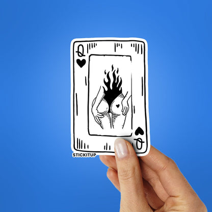BURN CARD QUEEN Sticker - STICK IT UP