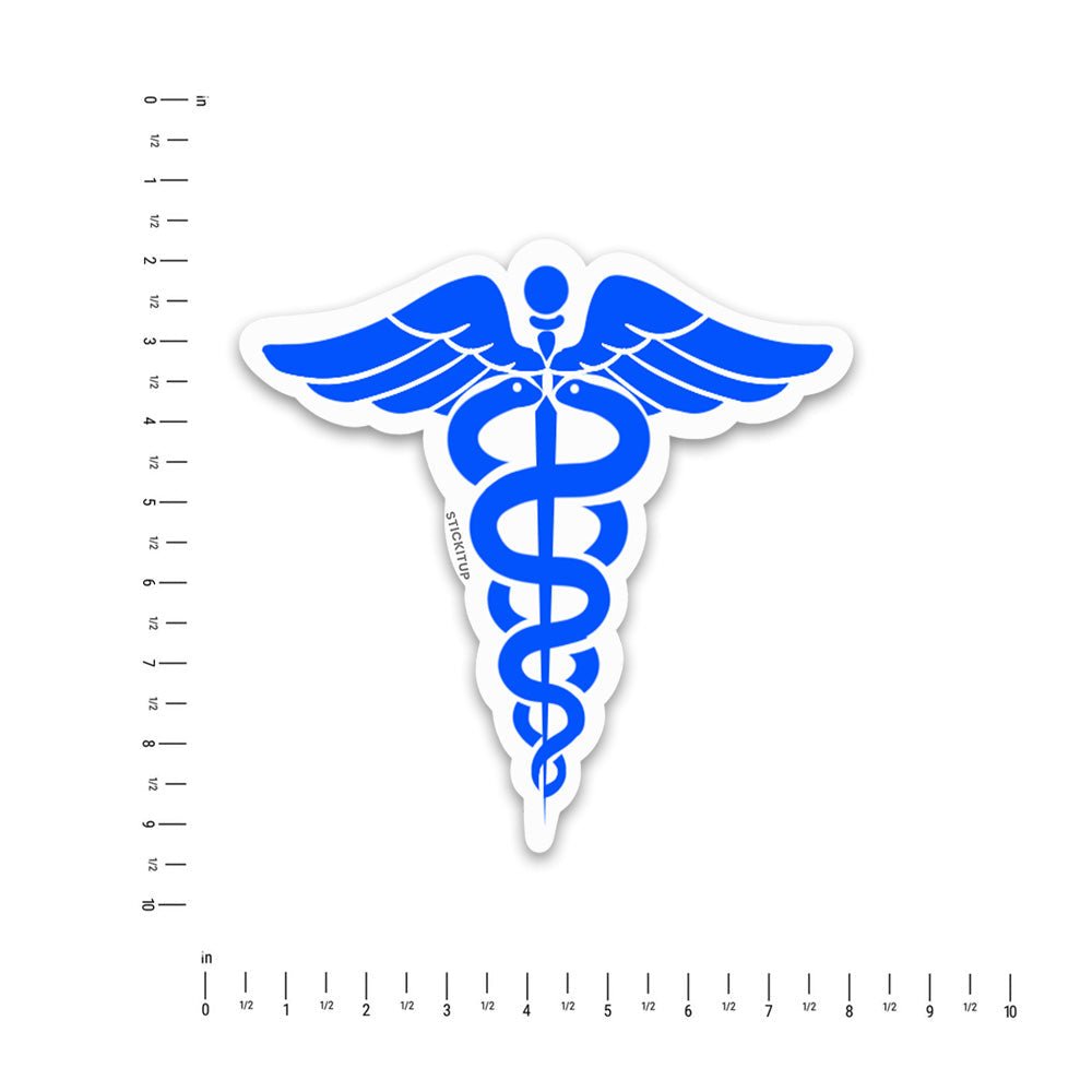 Caduceus Bumper Sticker waterproof vinyl decal for laptop, bike, car & bottle