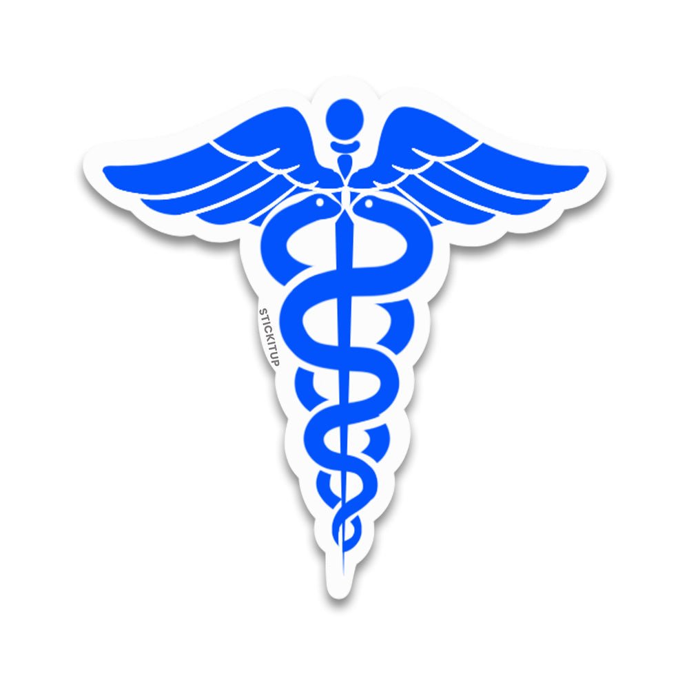 Caduceus Bumper Sticker waterproof vinyl decal for laptop, bike, car & bottle