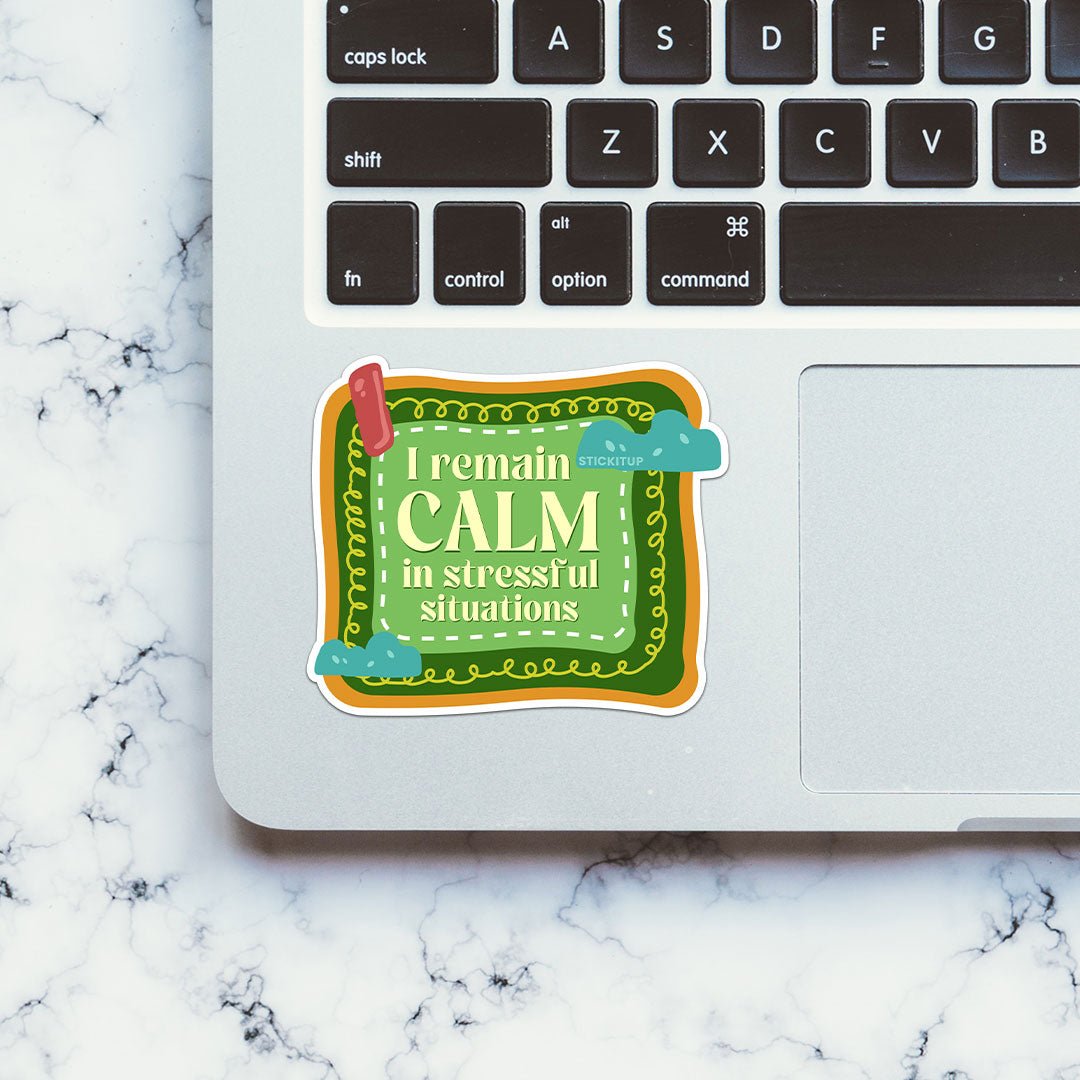 Calm Sticker waterproof vinyl decal for laptop, bike, car & bottle