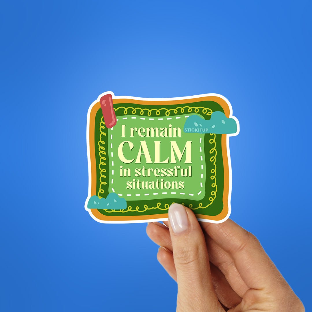 Calm Sticker waterproof vinyl decal for laptop, bike, car & bottle
